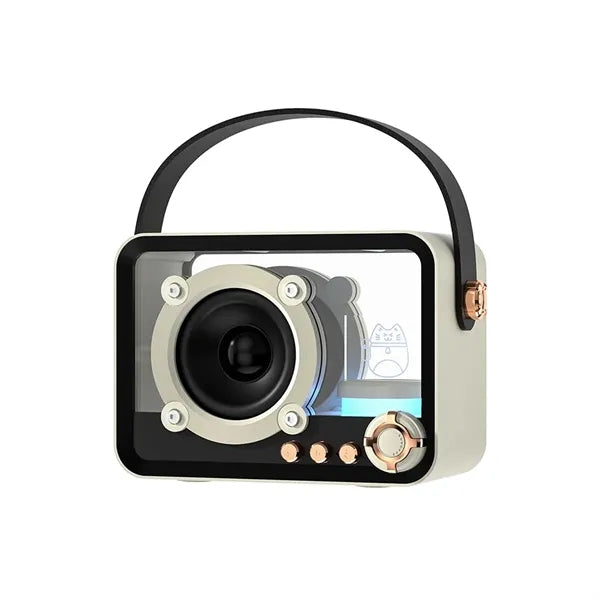 Mini Retro Glass Bluetooth Speaker With LED Mood Light