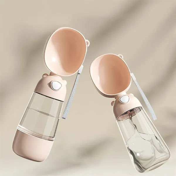 Multifunctional Travel Pet Water Bottle with Food Container
