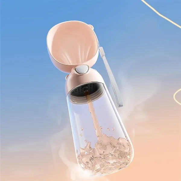 Multifunctional Travel Pet Water Bottle with Food Container