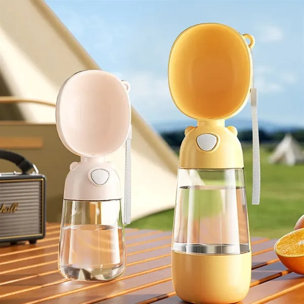 Multifunctional Travel Pet Water Bottle with Food Container