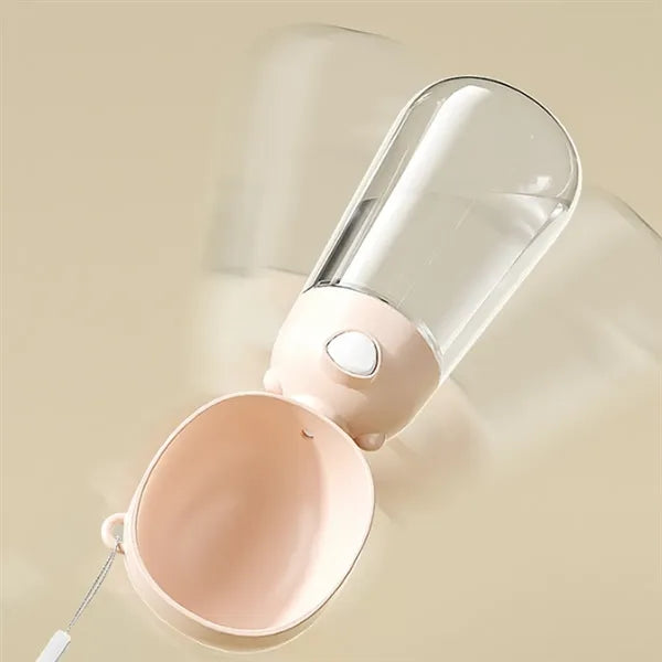 Multifunctional Travel Pet Water Bottle with Food Container