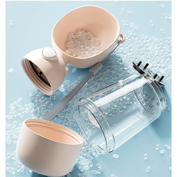 Multifunctional Travel Pet Water Bottle with Food Container