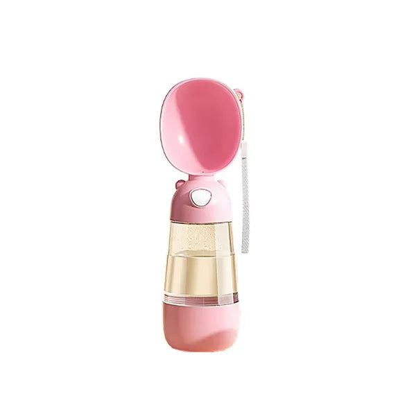 Multifunctional Travel Pet Water Bottle with Food Container