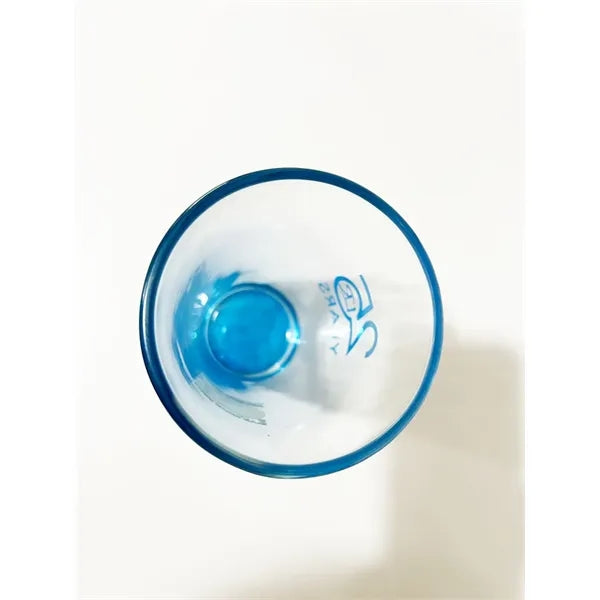 16oz Custom Pint Pub Beer Glass with Spray Blue Bottom