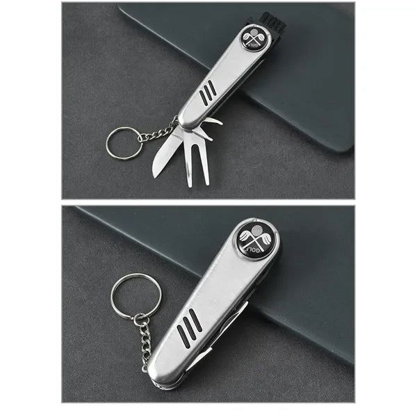 Stainless Steel 7-in-1 Multi-Function Golf Tool