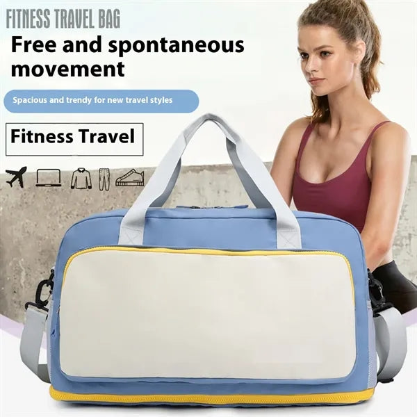 Expandable Travel Duffel Bag With Wet Dry Separation