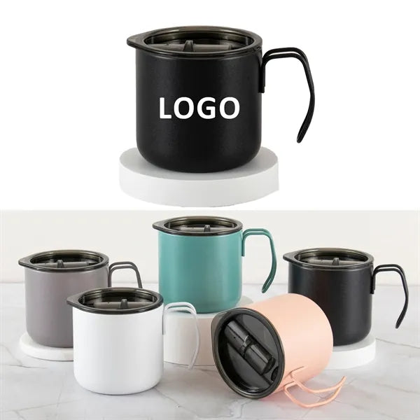 12 oz Stainless Steel Travel Mug With Handle