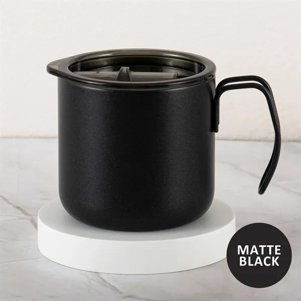 12 oz Stainless Steel Travel Mug With Handle