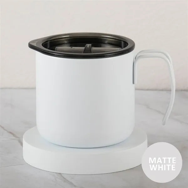 12 oz Stainless Steel Travel Mug With Handle