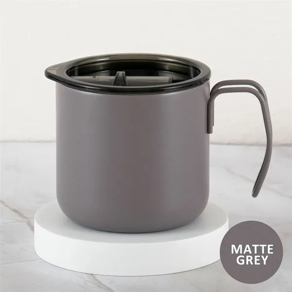 12 oz Stainless Steel Travel Mug With Handle