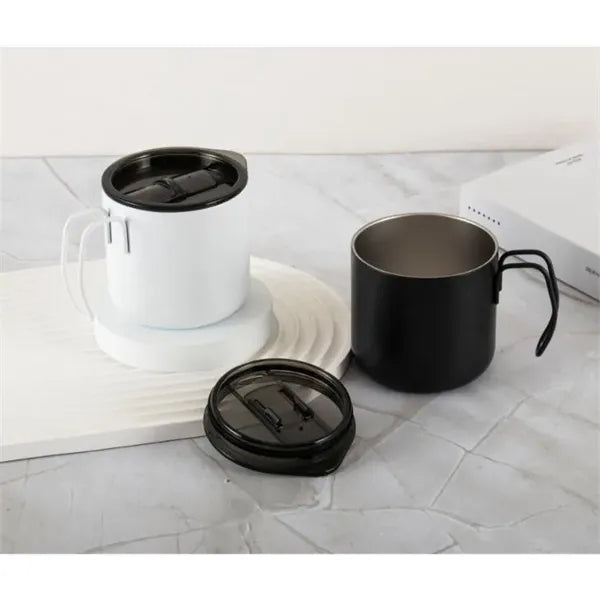 12 oz Stainless Steel Travel Mug With Handle