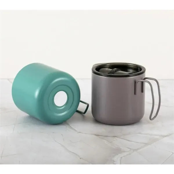 12 oz Stainless Steel Travel Mug With Handle
