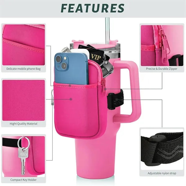 40oz Neoprene Water Bottle Holder Bags