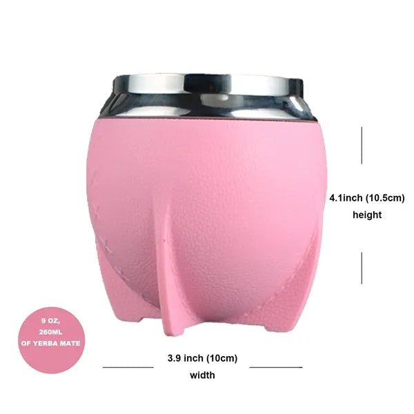 9oz Insulated Stainless Steel Mug with Straw