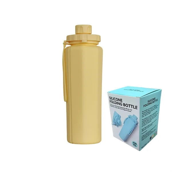 20oz Food - Grade Collapsible Silicone Water Bottle