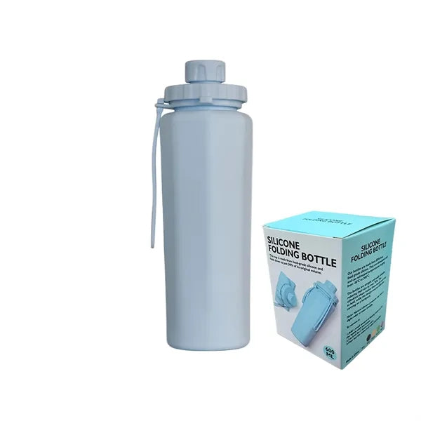 20oz Food - Grade Collapsible Silicone Water Bottle
