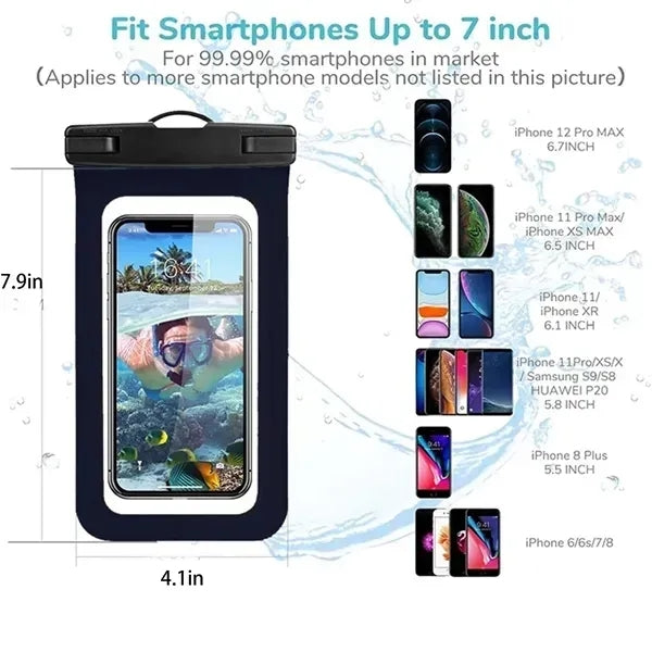 IPX8 Touch Screen Waterproof Phone Lanyard Bag