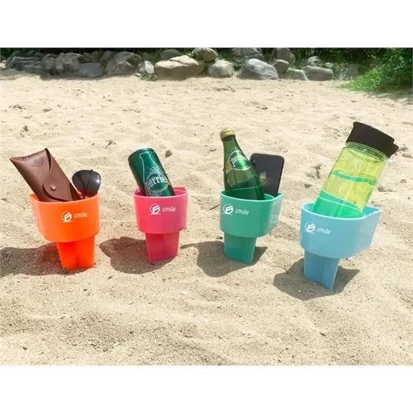 Beach Cup Holder Stand - Adjustable & Sand-Proof