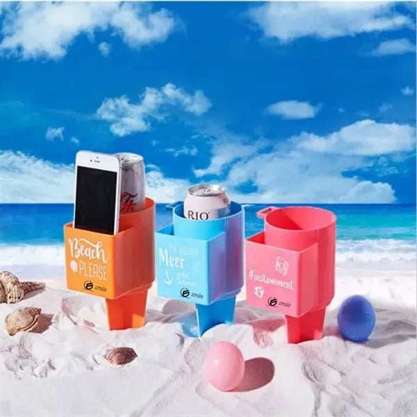 Beach Cup Holder Stand - Adjustable & Sand-Proof