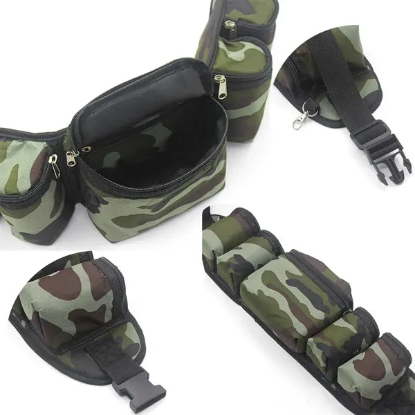Adjustable Waist Camouflage Beer Belt Bag With 6 Pockets
