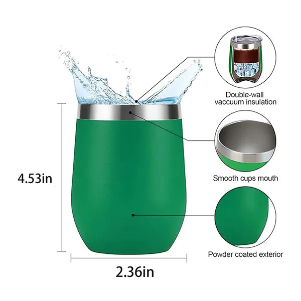 12oz Double Stainless Steel Eggshell Cup