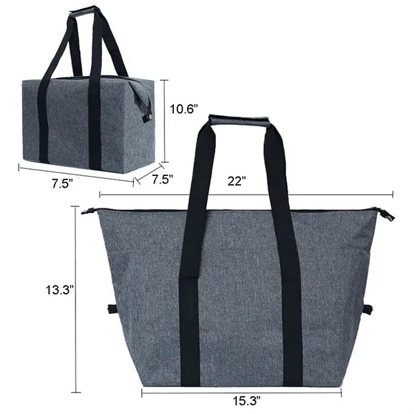 Large Capacity 600D Oxford Cloth Insulated Cooler Tote Bag