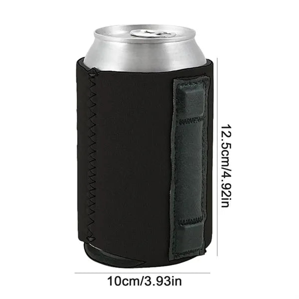 Foldable Insulated Can Cooler with Magnetic Attachment