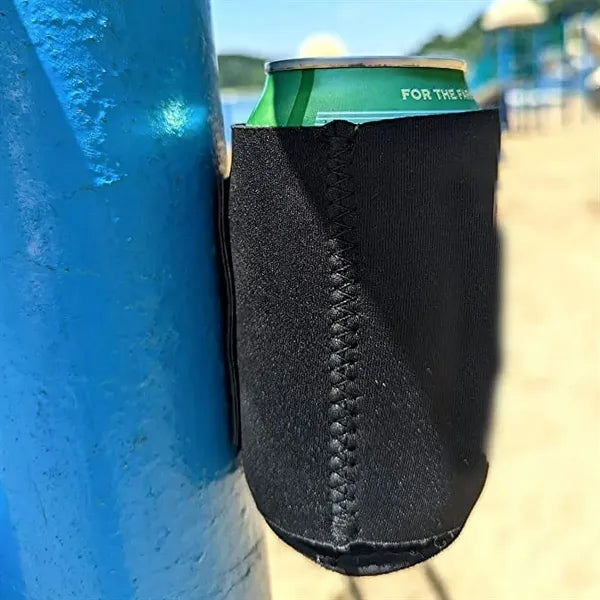 Foldable Insulated Can Cooler with Magnetic Attachment