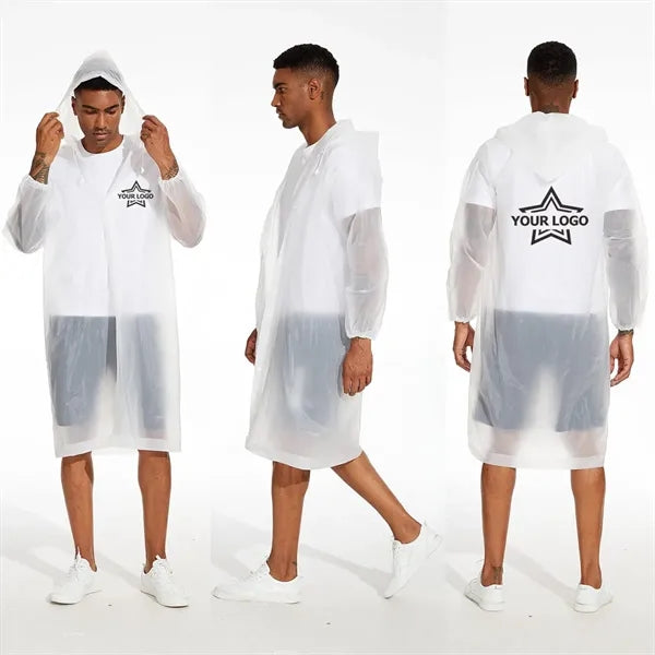 Non-disposable EVA transparent thickened adult long raincoat
