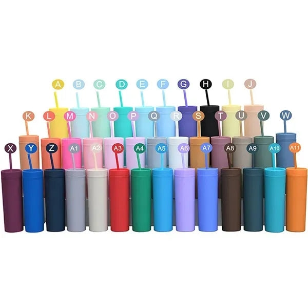 Double Wall Matte Finishing 16Oz Plastic Tumbler