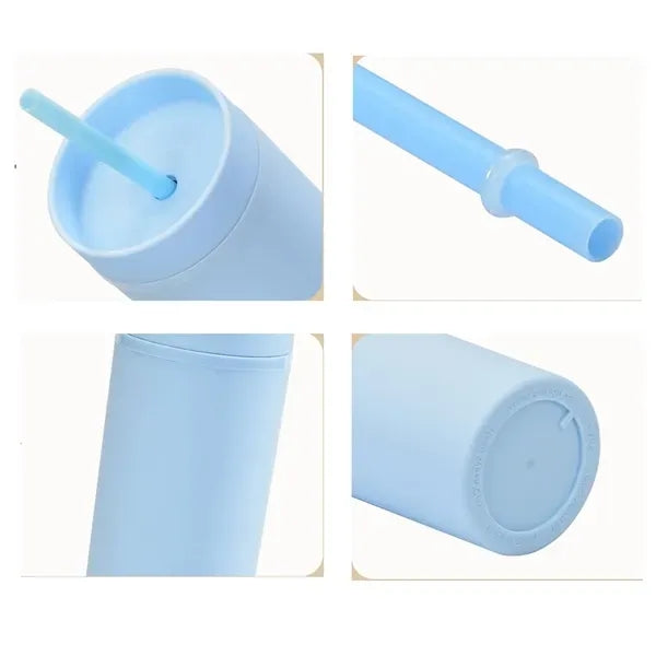 Double Wall Matte Finishing 16Oz Plastic Tumbler