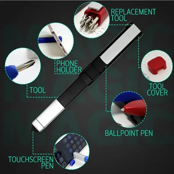 4-in-1 Tool Pen with Stand & Stylus