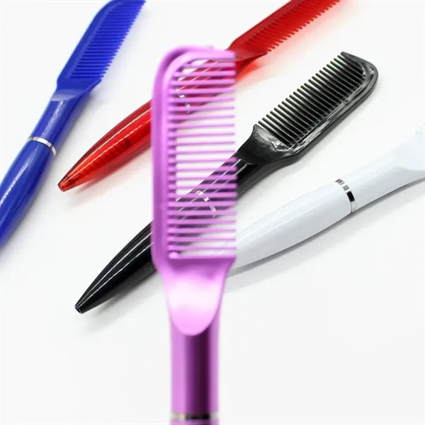 2-in-1 Ballpoint Pen With Built-In Comb