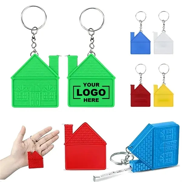 House-Shaped Keychain Tape Measure