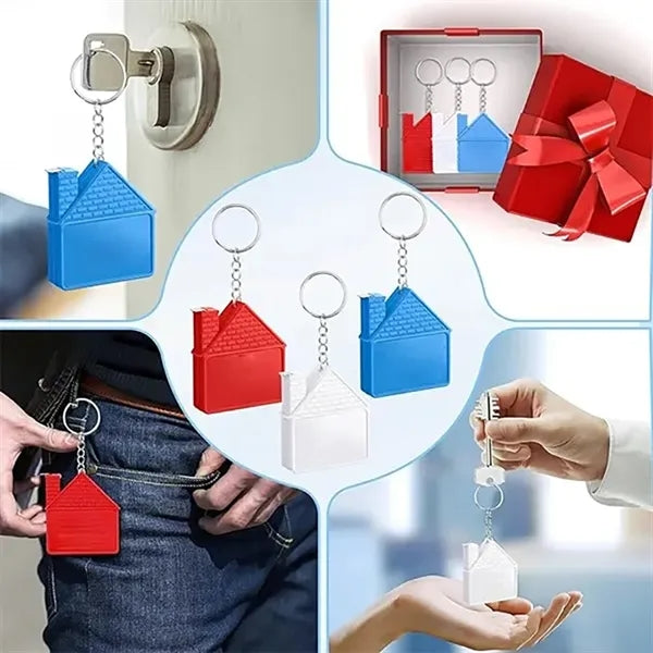 House-Shaped Keychain Tape Measure