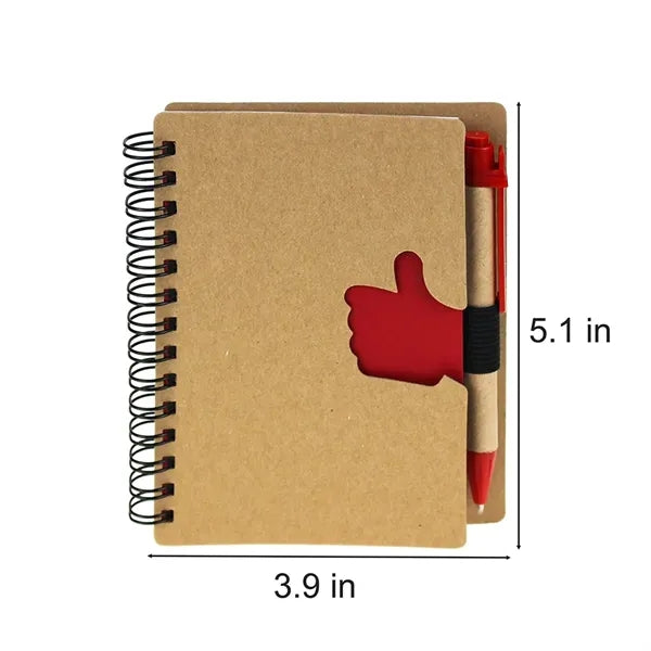 Thumbs-Up Notebook with Pen for Students