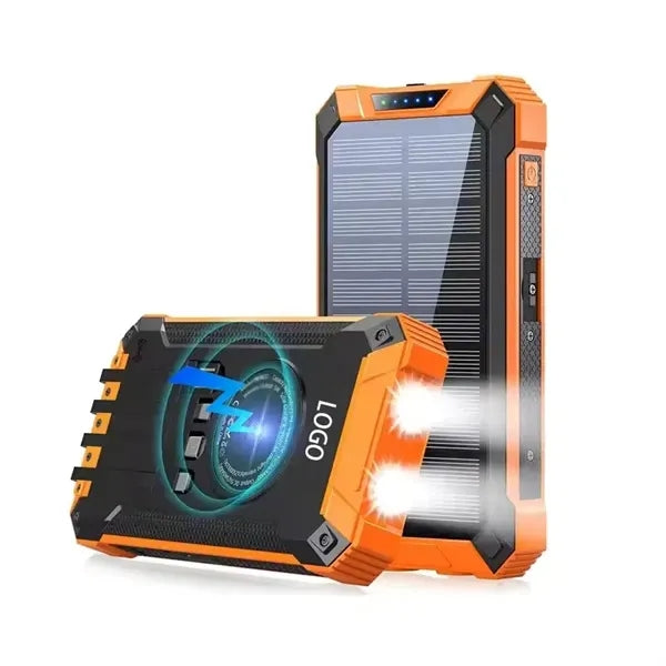 10000mAh Solar Power Bank with Flashlight