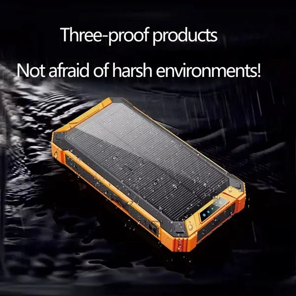 10000mAh Solar Power Bank with Flashlight