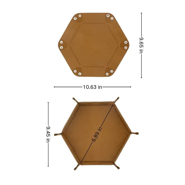 Leather Foldable Dice Rolling Tray