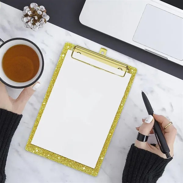 Stylish Glitter Multifunctional Office Acrylic Clipboard