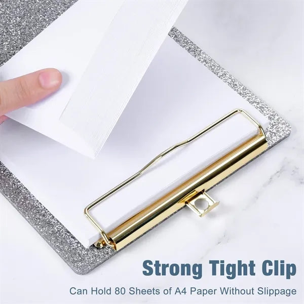 Stylish Glitter Multifunctional Office Acrylic Clipboard