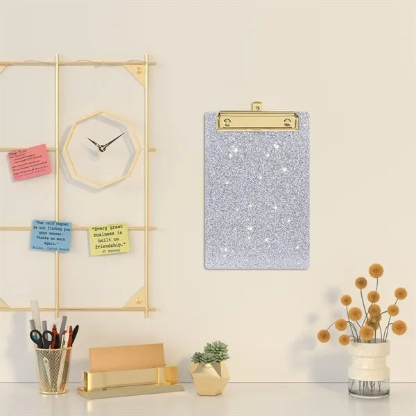 Stylish Glitter Multifunctional Office Acrylic Clipboard