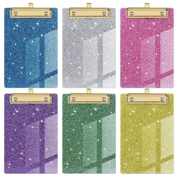 Stylish Glitter Multifunctional Office Acrylic Clipboard
