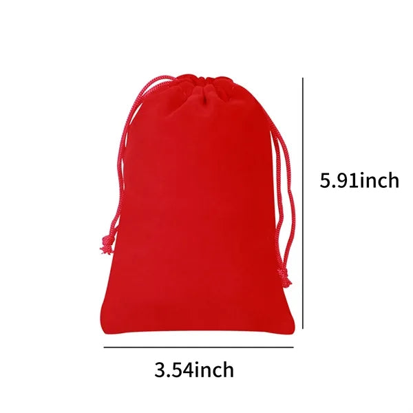 Christmas Drawstring Gift Bags with Tags Tote