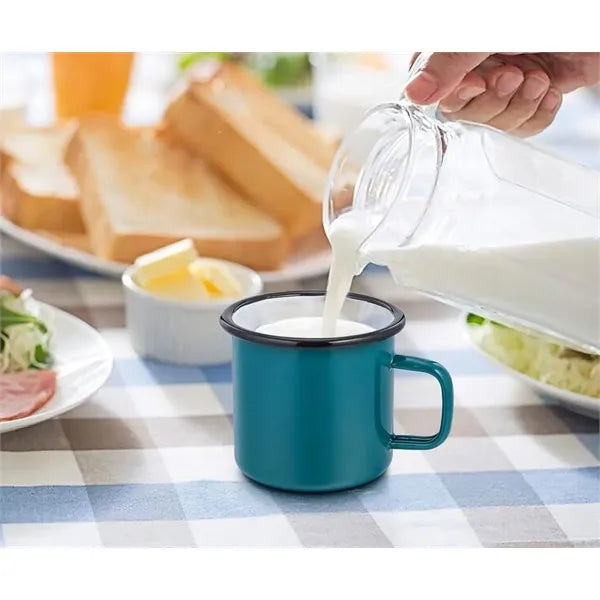 12oz Durable Enamel Coffee Mug Outdoor Camping Drinking Cup