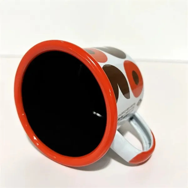 12oz Durable Enamel Coffee Mug Outdoor Camping Drinking Cup