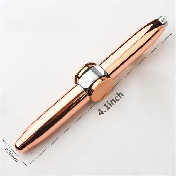 Metal Hand Fidget Spinner Pen with LED Light