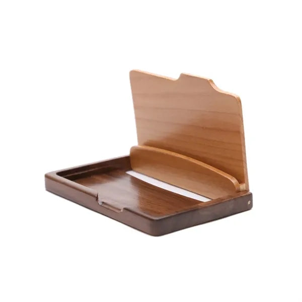 Elegant Functional Durable Slim Wooden Business Card Case