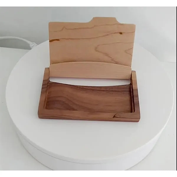 Elegant Functional Durable Slim Wooden Business Card Case