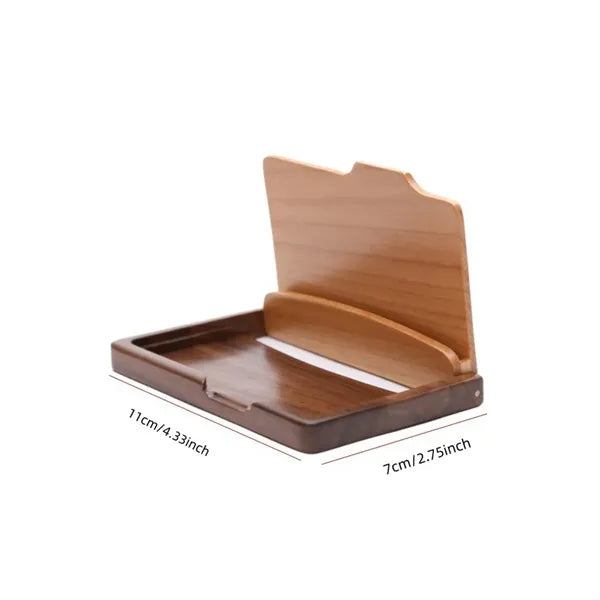 Elegant Functional Durable Slim Wooden Business Card Case